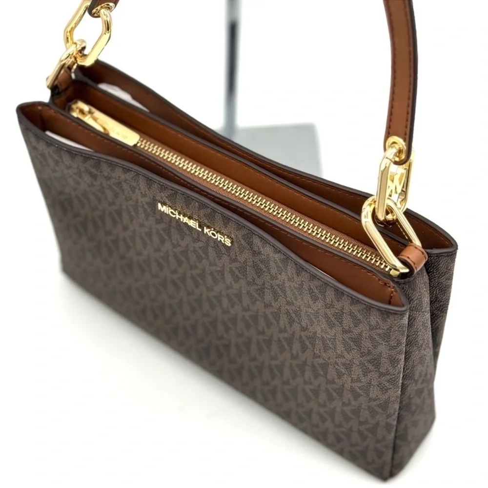 Michael Kors Trisha Triple Compartment Crossbody Bag & Bifold Zip Chain Wallet